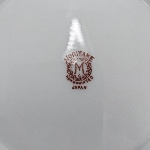Noritake Japan-1920s– M Mark – Scalloped Rim- Floral Center-Bowl and Plate - Picture 5 of 11